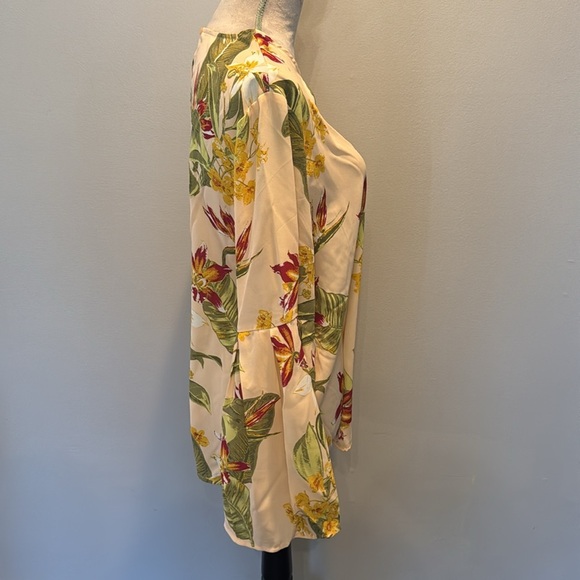DG2 Diane Gilman floral polyester blouse NWT L - Picture 4 of 7